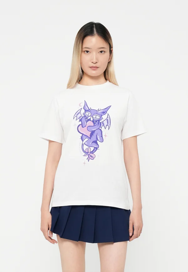 NIGHT CRITTER FRONT - T-Shirt print - white