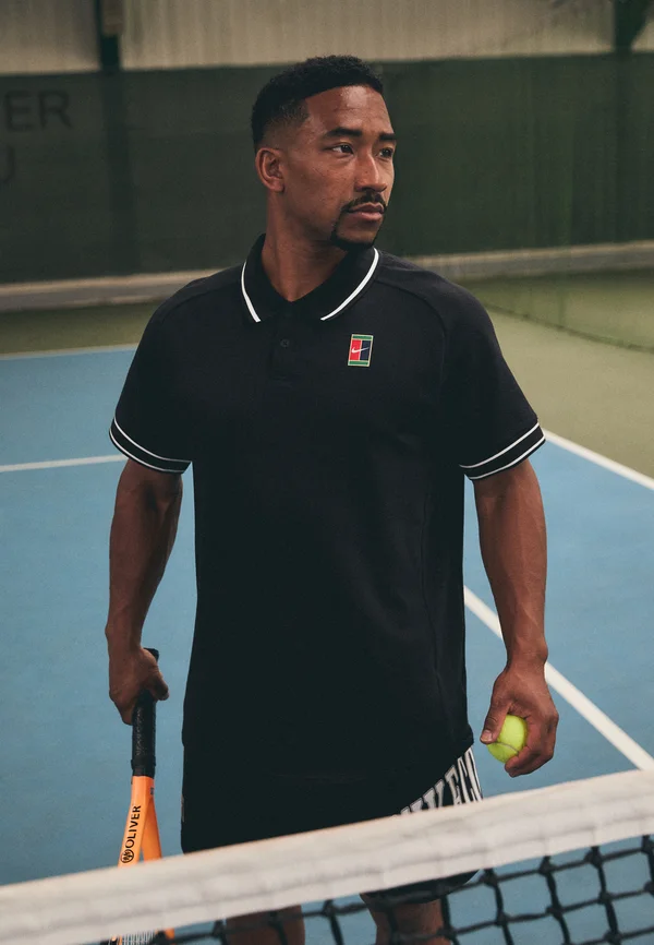 NIKECOURT HERITAGE - Poloshirt - black/white