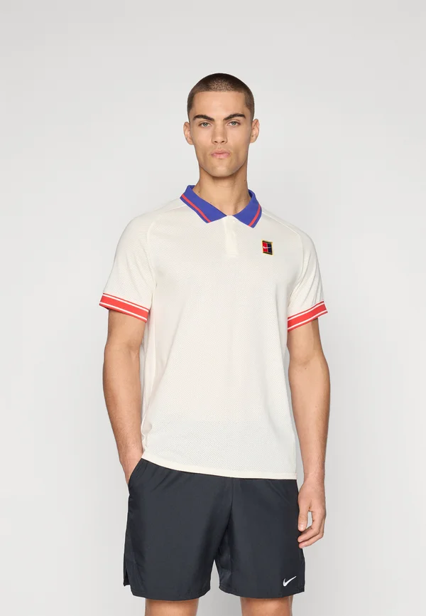 NIKECOURT HERITAGE - Poloshirt - pale ivory/light crimson