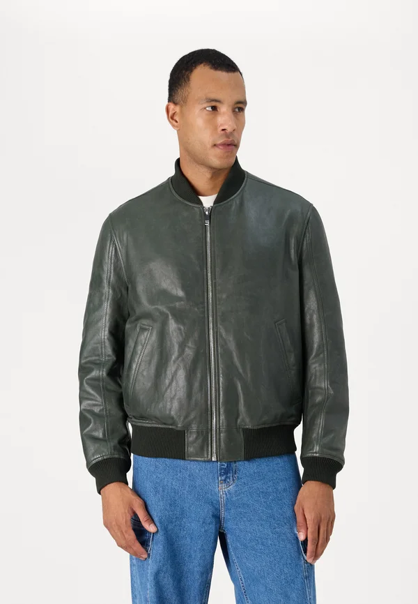 NIMBEK - Lederjacke - green