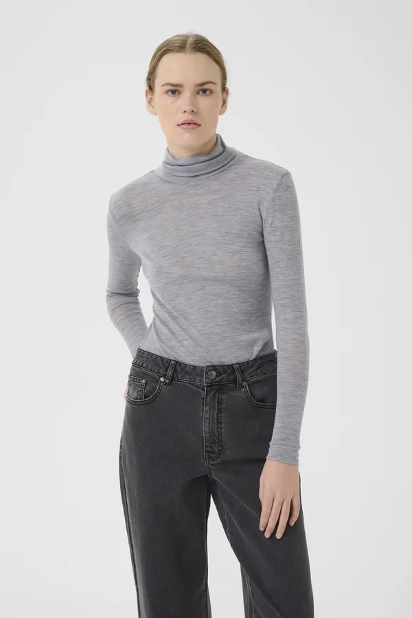 NINIA ROLLNECK - Strickpullover - grey