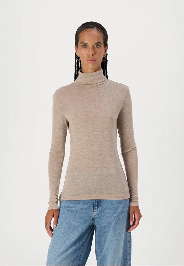 NINIA ROLLNECK - Strickpullover - sand melange