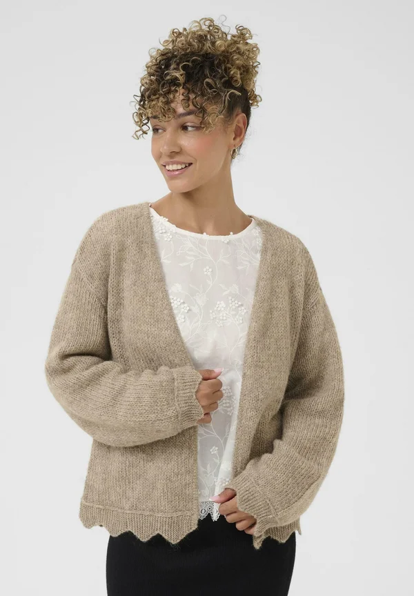 NISO - Strickjacke - cobblestone melange