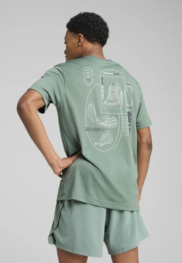 NITRO GRAPHIC - T-Shirt print - green moon