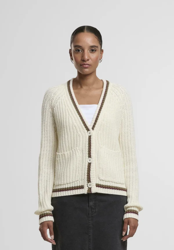 NMCHARLIE VARSITY - Strickjacke - cloud dancer