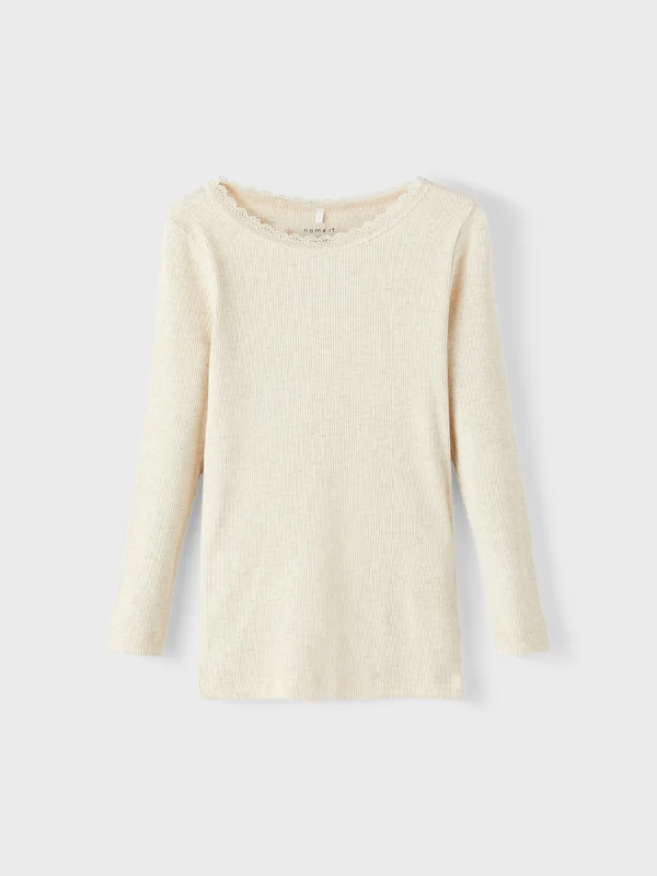 NMFKAB - Langarmshirt - peyote melange