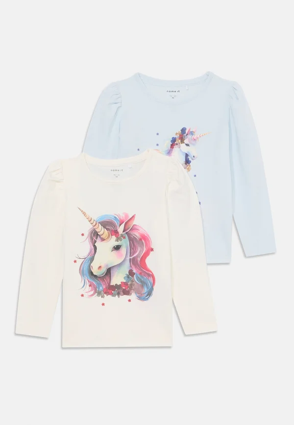 NMFKRULLE BOX 2 PACK - Langarmshirt - country air/cloud dancer