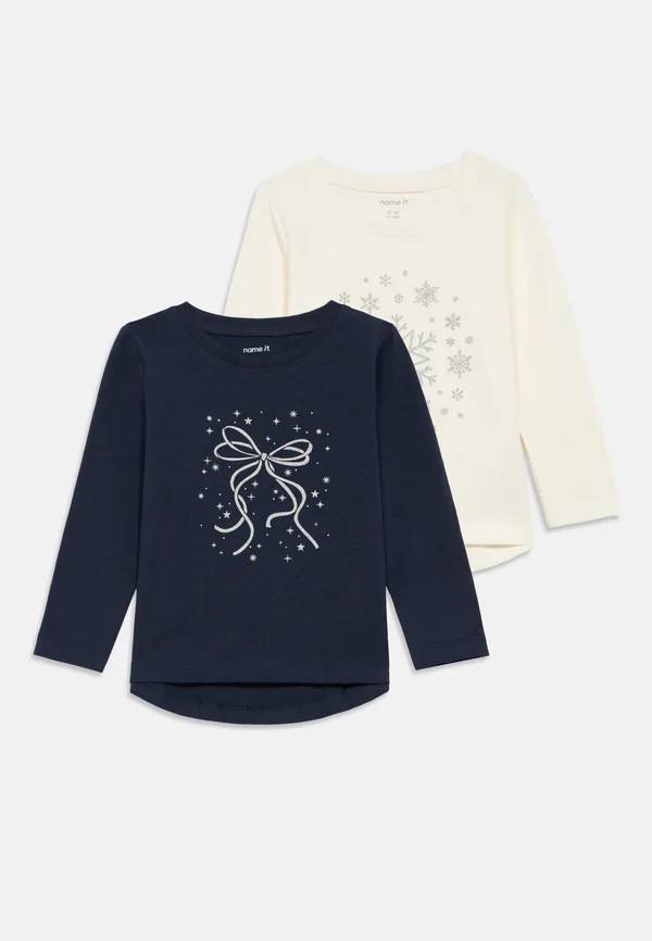 NMFVIPARTY 2 PACK - Langarmshirt - cloud dancer