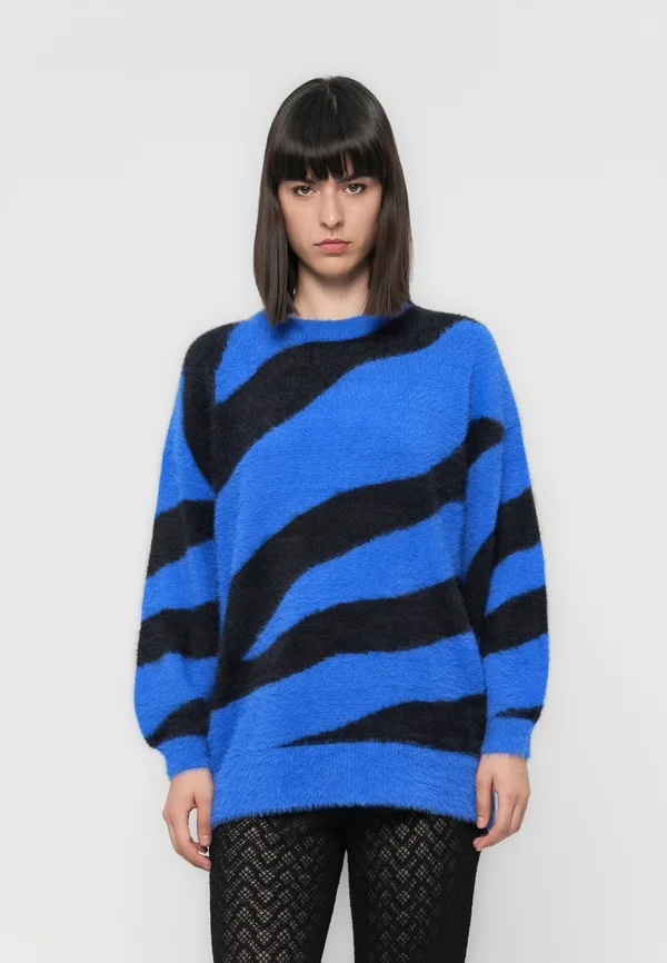NMHEIDI O NECK - Strickpullover - lapis blue/black