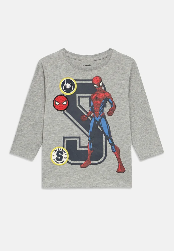 NMMDEEP SPIDER BOX - Langarmshirt - grey melange