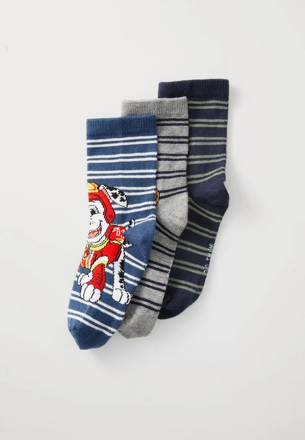 NMMSOMMER PAW SOCK 3 PACK UNISEX - Kniestrümpfe - insignia blue/insignia navy blaz/grey melange