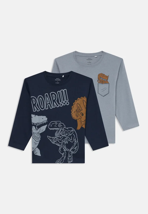NMMVILASSE 2 PACK  - Langarmshirt - navy blazer/tradewinds