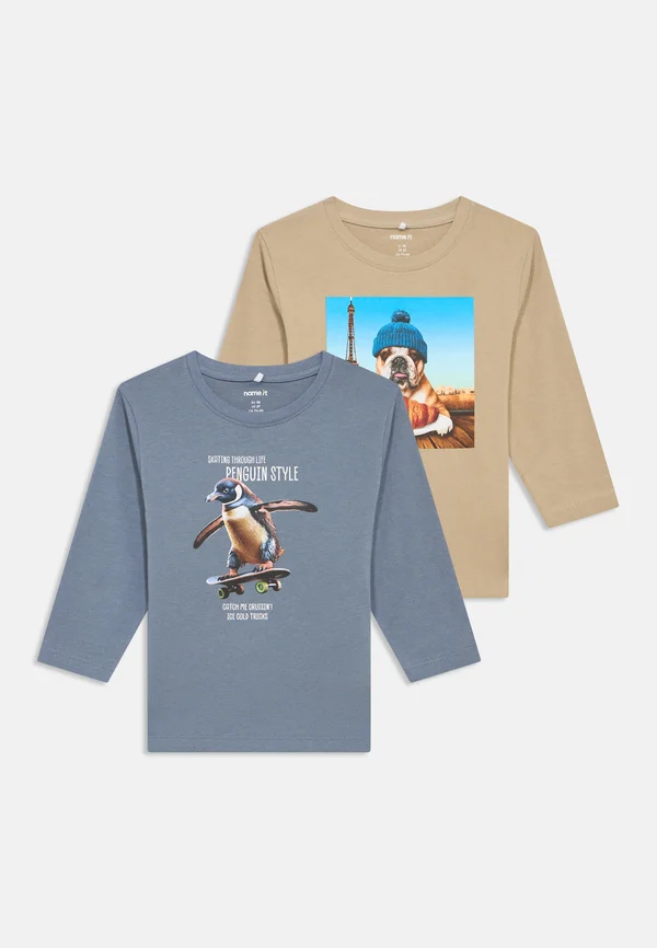 NMMVOTO 2 PACK - Langarmshirt - island fossil/stone