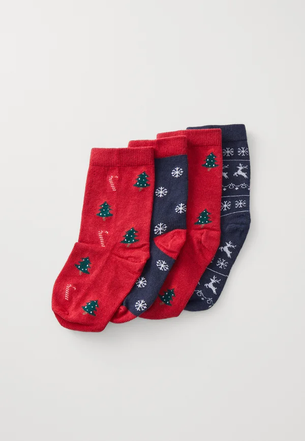 NMNRICHRISTMAS SOCK UNISEX 4 PACK  - Socken - dark sapphire/jester red
