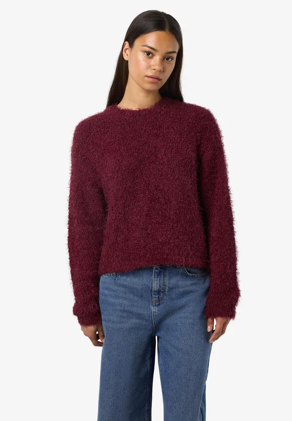 NMSASSY O-NECK NOOS - Strickpullover - windsor wine