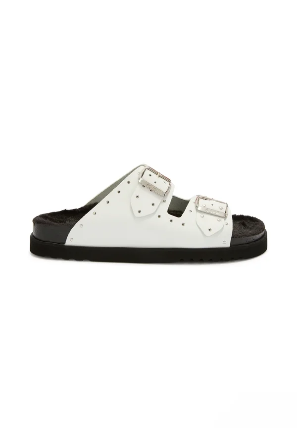 NOELLE STUDS - Pantolette flach - white/black