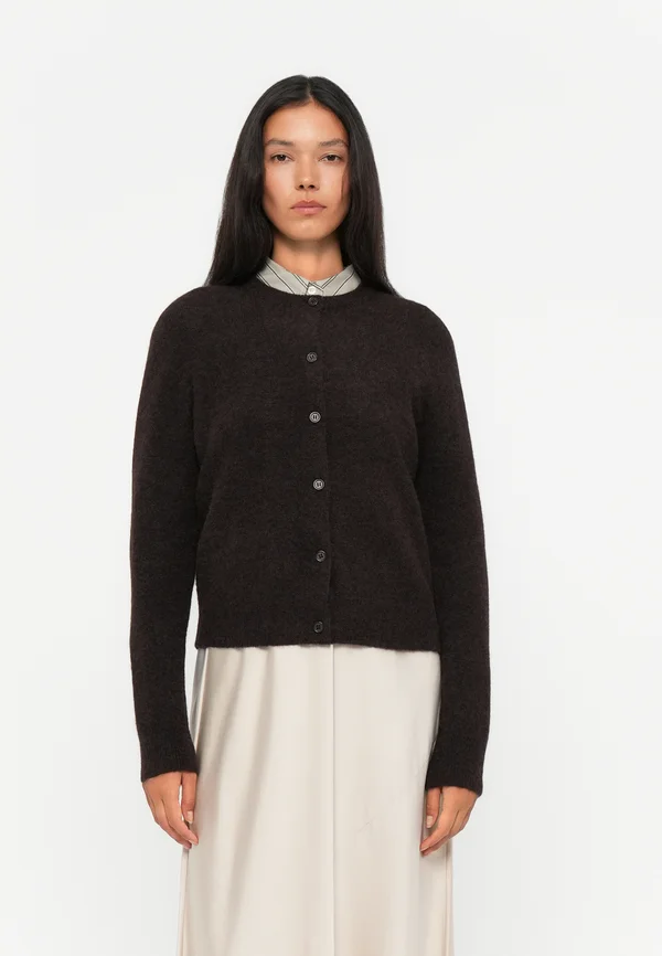 NOR SHORT CARDIGAN - Strickjacke - black coffee