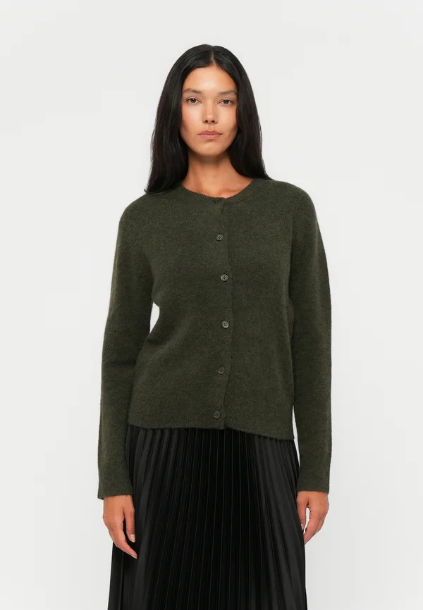 NOR SHORT CARDIGAN - Strickjacke - deep forest