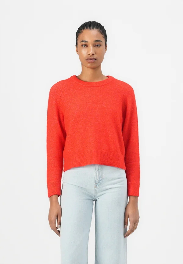 NOR SHORT - Strickpullover - flame scarlet