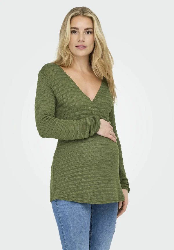 NORMAL GESCHNITTEN V-AUSSCHNITT  - Strickpullover - winter moss