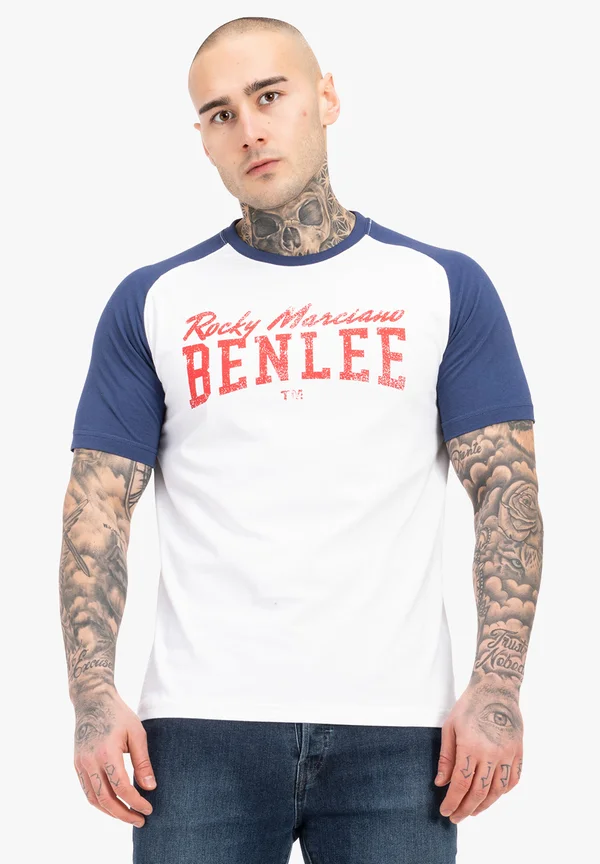 NORMALE PASSFORM EVERET - T-Shirt print - white navy red
