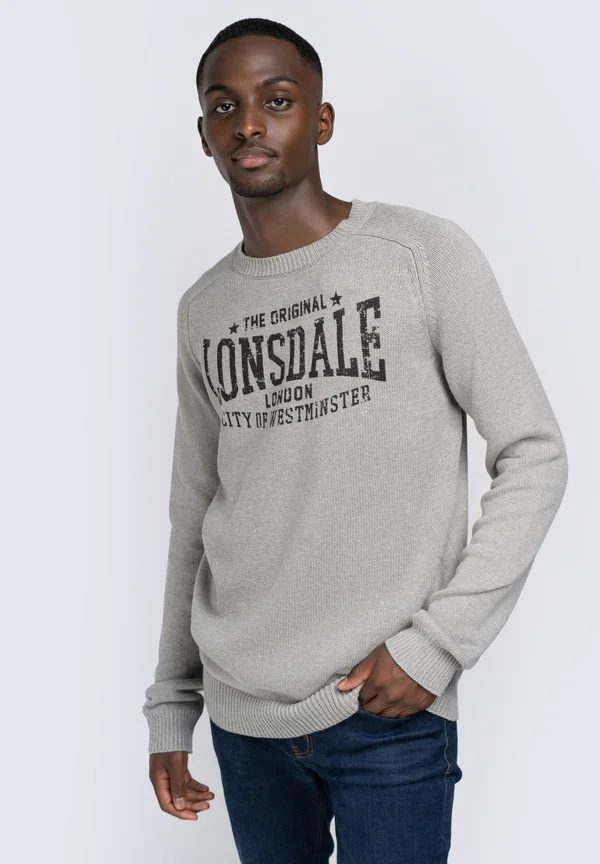 NORMALE PASSFORM  - Strickpullover - grey melange/black