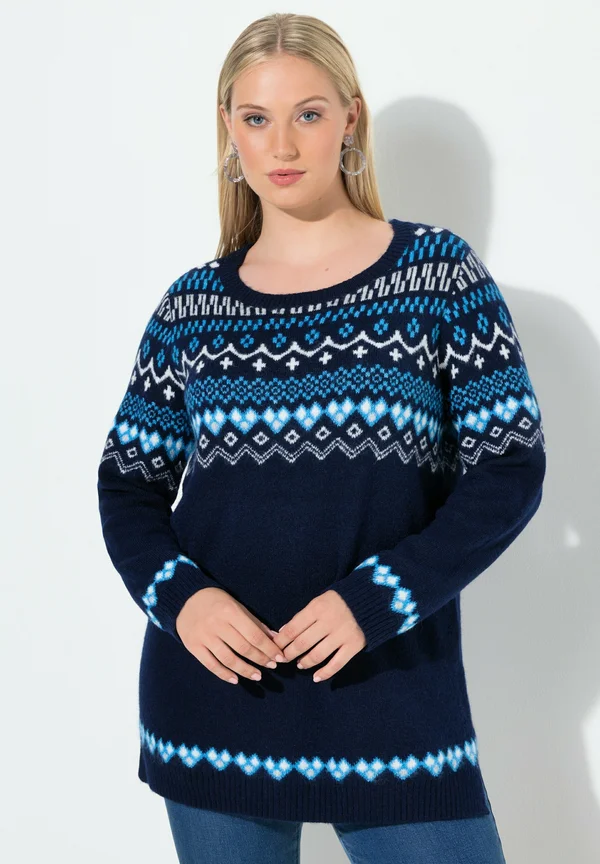NORWEGIAN STYLE LONG SLEEVE - Strickpullover - ink blue