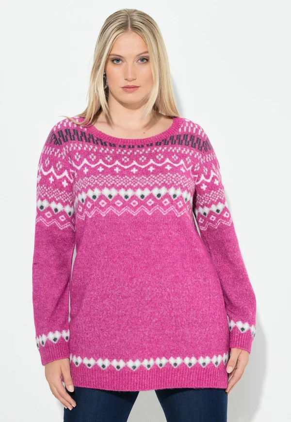 NORWEGIAN STYLE LONG SLEEVE - Strickpullover - summer berry