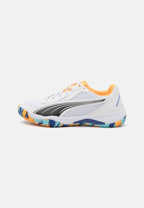 NOVA COURT - Padel-Schuhe - white/black/vivid blue/heat fire