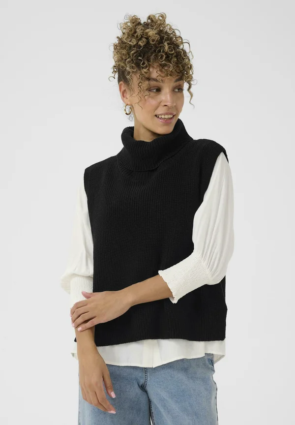 NOVA ROLLNECK - Strickpullover - pitch black