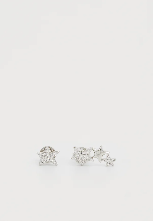 NOVA STRASS EARRINGS - Ohrringe - shiny silver-coloured