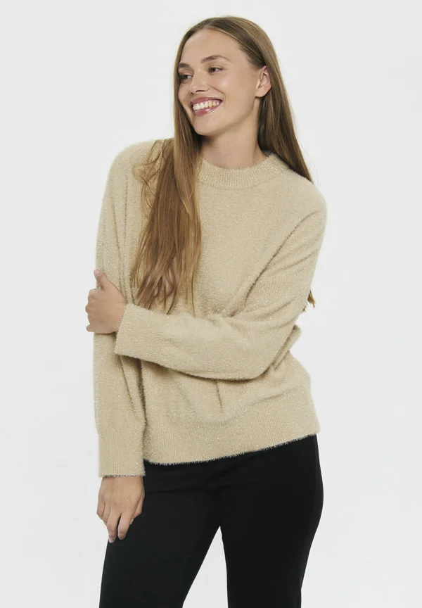 NUSHA - Strickpullover - bleached sand