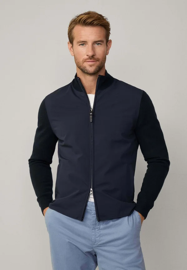 NYLON FZIP HYB - Strickjacke - midnight blue