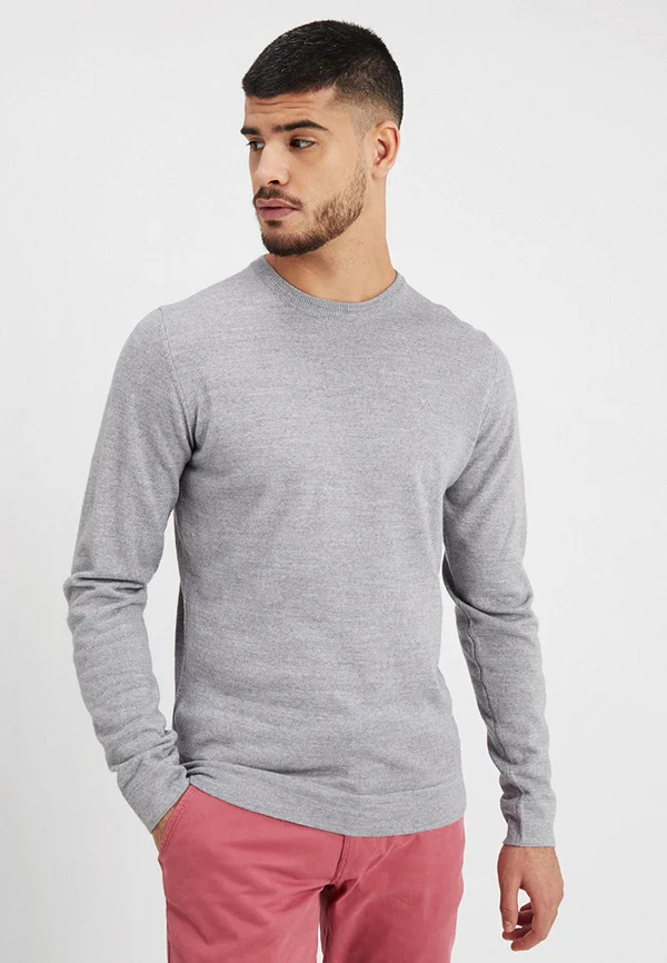 O-NECK - Strickpullover - grey mix