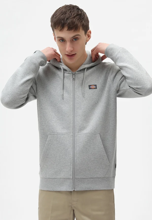 OAKPORT ZIP HOODIE - Sweatjacke - grey melange