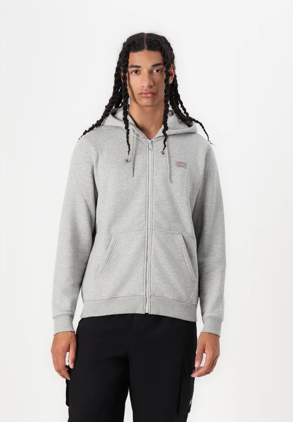 OAKPORT ZIP HOODIE - Sweatjacke - heather grey