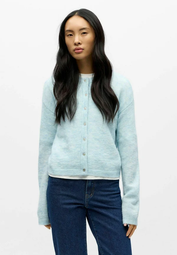 OBJAGATE LS NOOS - Strickjacke - winter sky