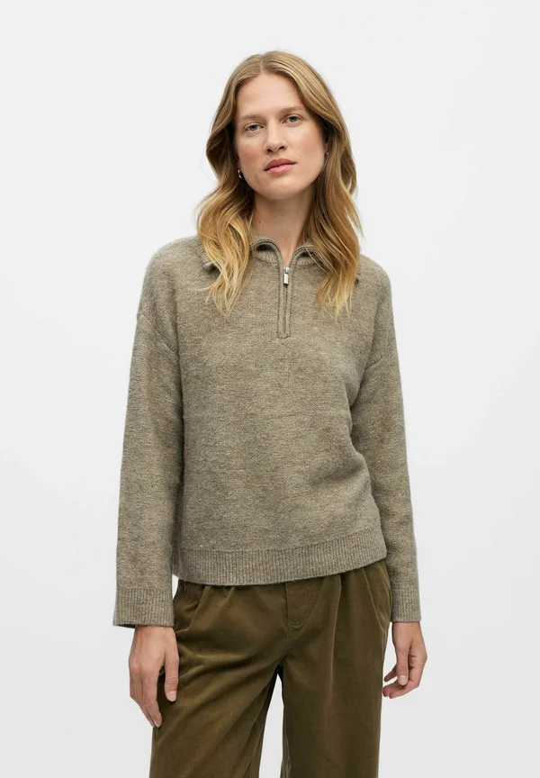 OBJDIANA HIGH NECK - Strickpullover - morel
