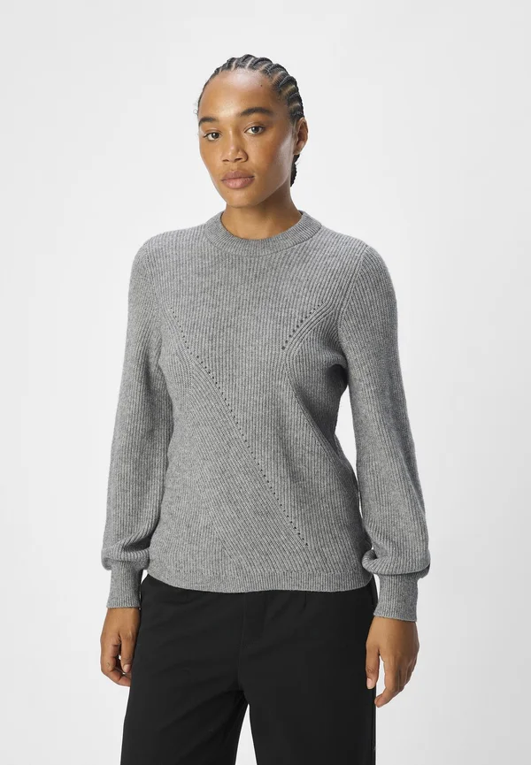 OBJDITTE - Strickpullover - medium grey