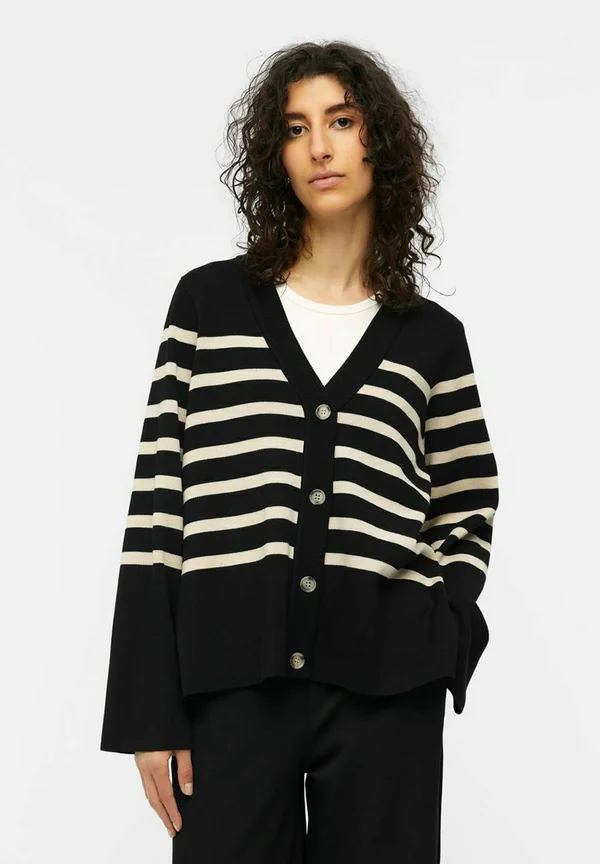 OBJESTER  NOOS - Strickjacke - black