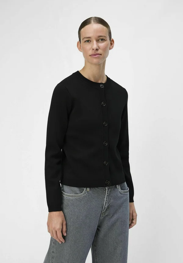 OBJESTER NOOS - Strickjacke - black