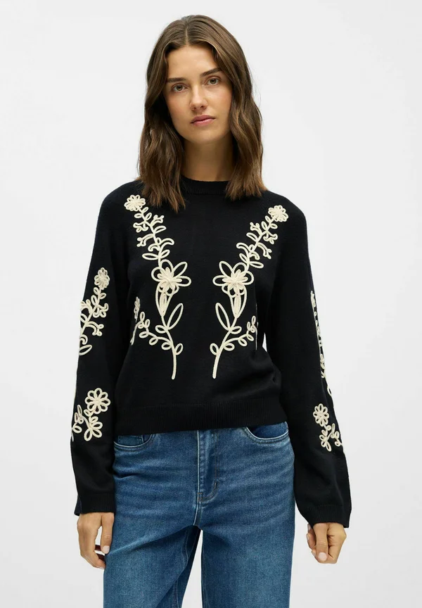 OBJLANEY RUBIN NOOS - Strickpullover - black