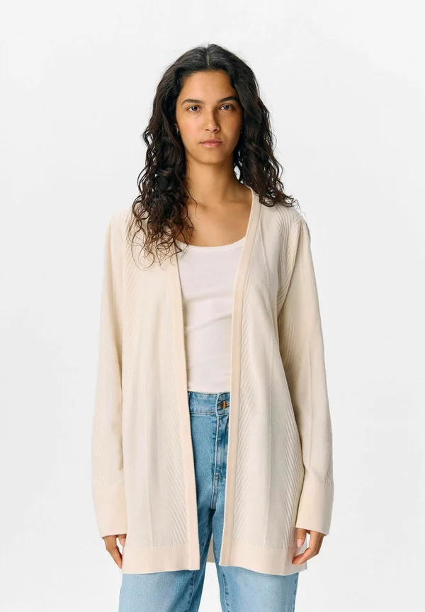 OBJLUNA  - Strickjacke - white sand