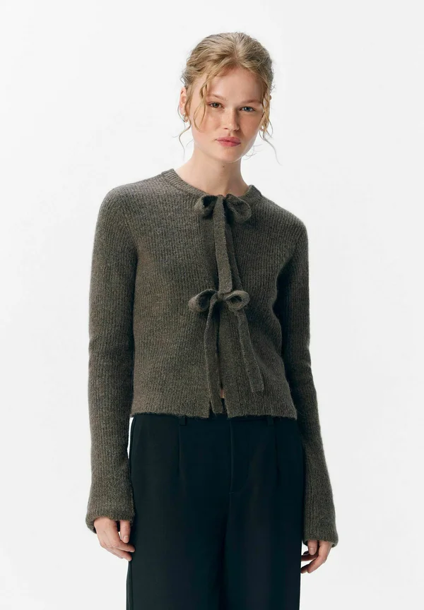 OBJPARVI NOOS - Strickjacke - morel