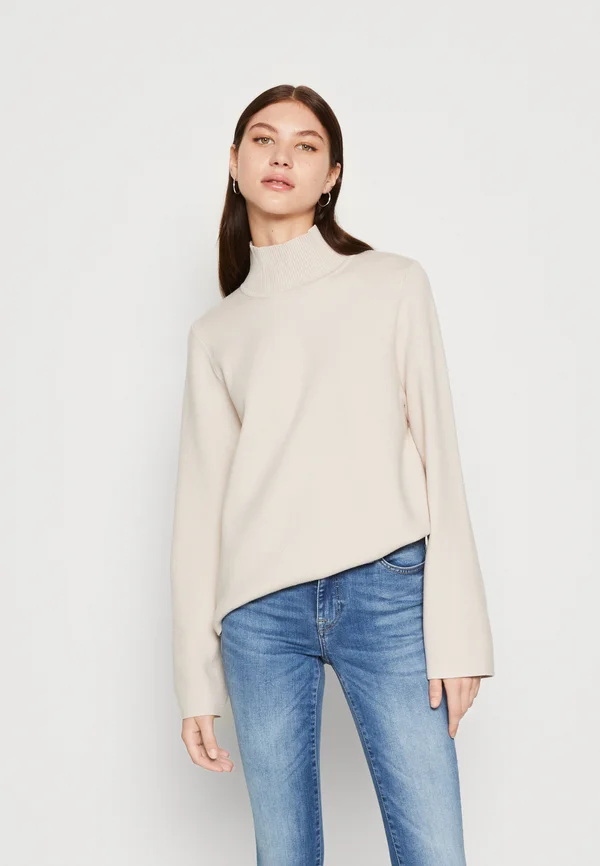 OBJREYNARD HIGH NECK - Strickpullover - taupe