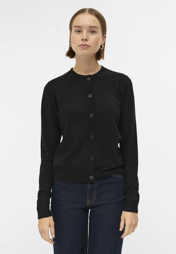 OBJTHESS LS NOOS - Strickjacke - black