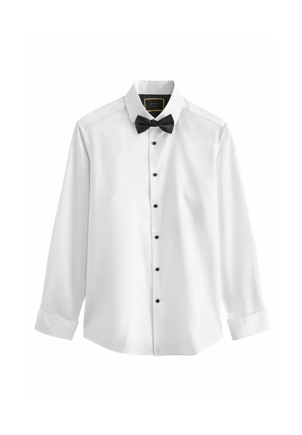 OCCASION SET - Businesshemd - white textured black bow tie
