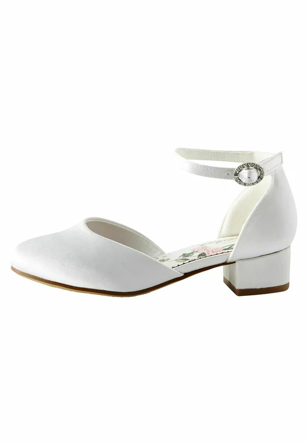 OCCASION STANDARD - Riemchenballerina - white satin stain resistant bridesmaid