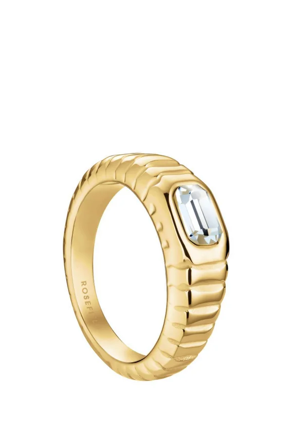 OCTAGON RIDGED - Ring - gold-coloured