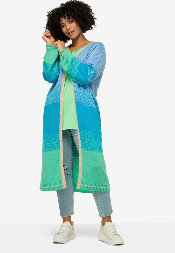 OFFENE FORM BLOCKSTREIFEN, LANGARM - Strickjacke - dark blue